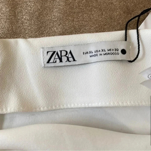 Zara Women Draped Pencil Skirt White 8000/878 (NWT - Picture 7 of 8